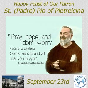 Feast of St. Pio - September 23, 2017