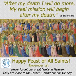 November 1, 2017 - Feast of All Saints